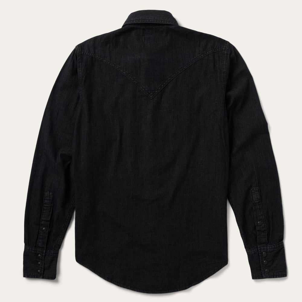 Men Modern Cut | Stetson Modern Denim Western Shirt Black
