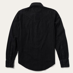 Men Modern Cut | Stetson Modern Denim Western Shirt Black