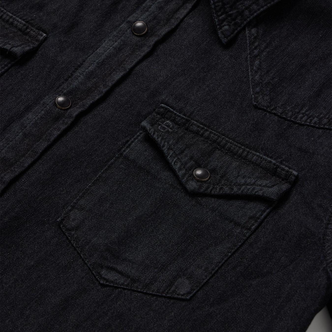 Men Modern Cut | Stetson Modern Denim Western Shirt Black