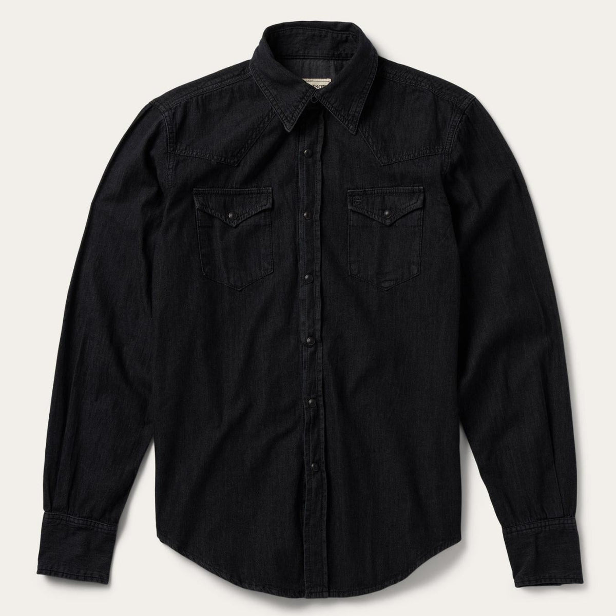 Men Modern Cut | Stetson Modern Denim Western Shirt Black