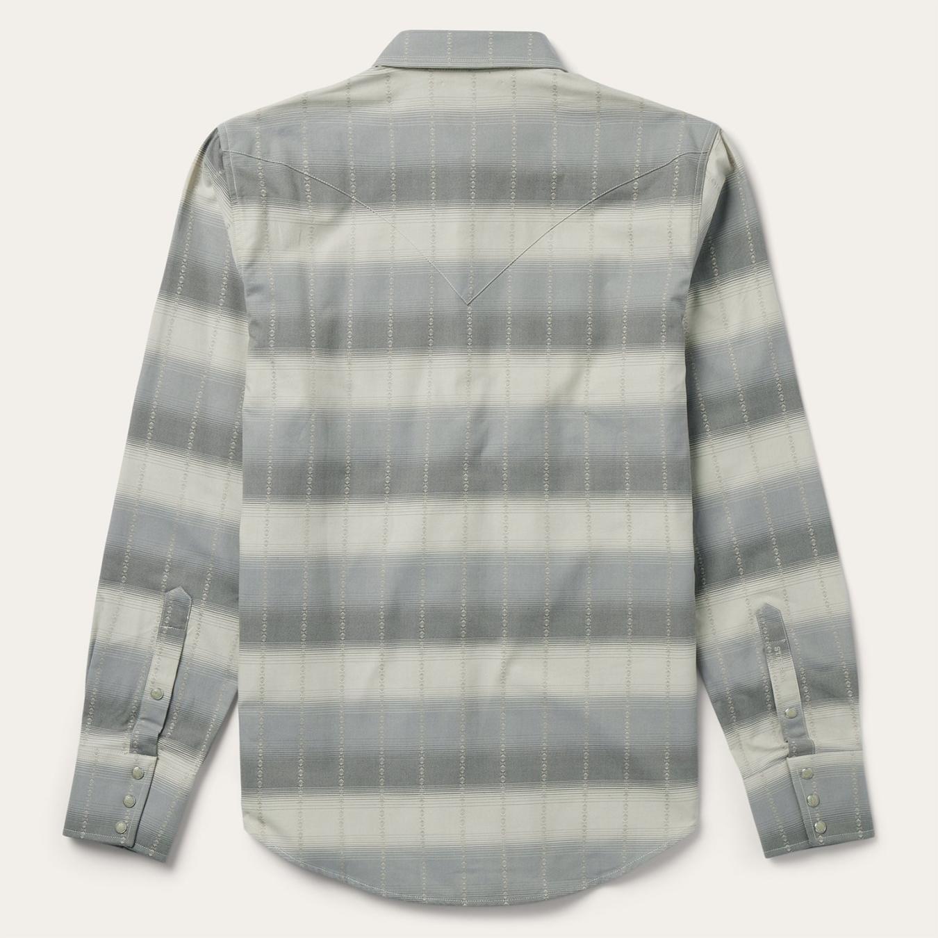 Men Modern Cut | Stetson Serape Dobby Twill Western Shirt Brown