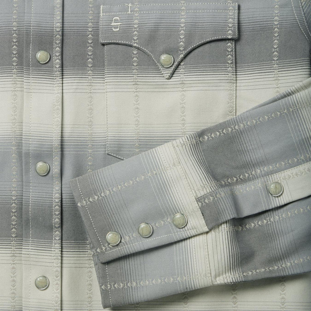 Men Modern Cut | Stetson Serape Dobby Twill Western Shirt Brown