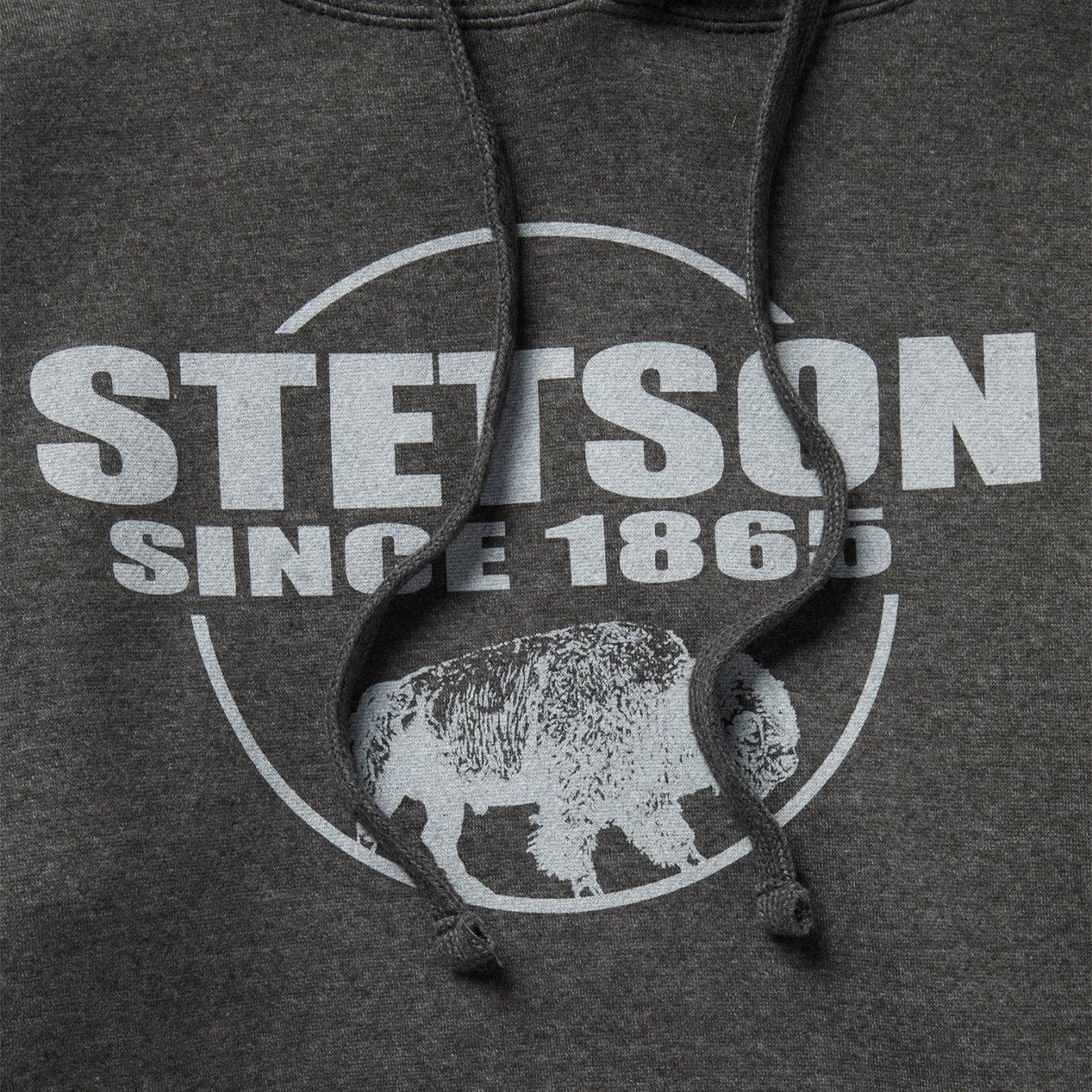 Men Sweaters &amp; Hoodies | Stetson Bison Hoodie Grey