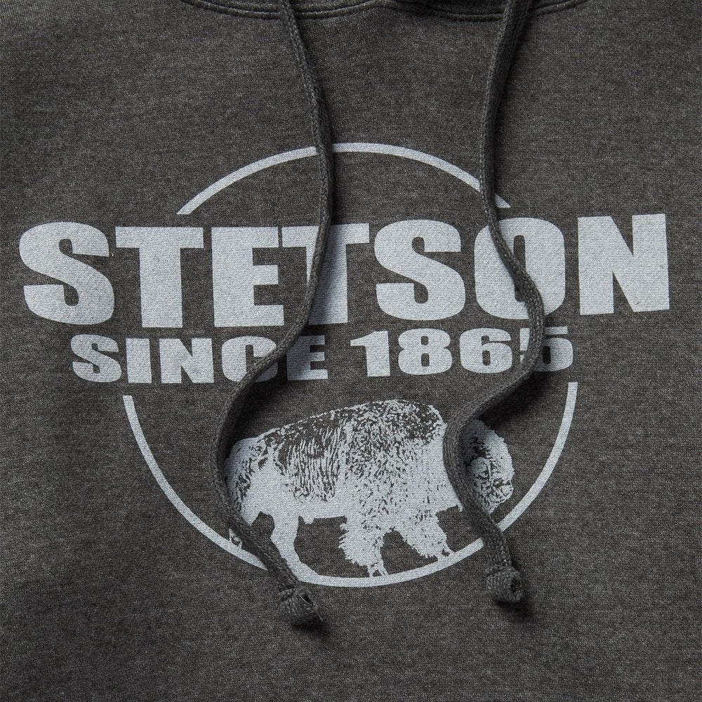 Men Sweaters &amp; Hoodies | Stetson Bison Hoodie Grey