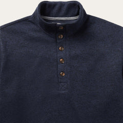 Men Sweaters &amp; Hoodies | Stetson Button-Front Blue Pullover Knit Sweater Blue