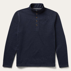 Men Sweaters &amp; Hoodies | Stetson Button-Front Blue Pullover Knit Sweater Blue