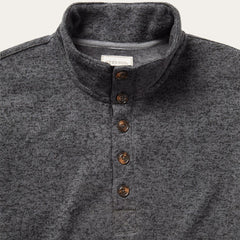 Men Sweaters &amp; Hoodies | Stetson Button-Front Grey Pullover Knit Sweater Grey