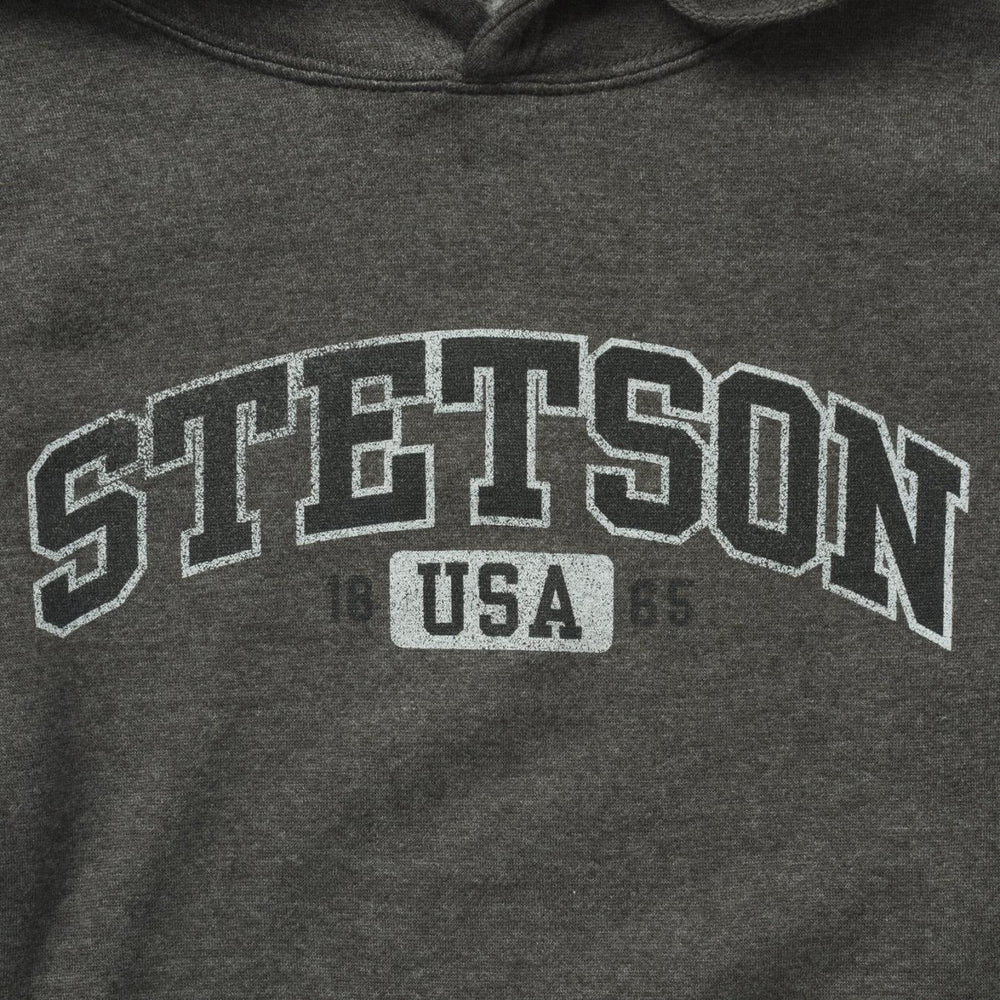 Men Sweaters &amp; Hoodies | Stetson Charcoal Heather Fleece Hooded Sweatshirt Grey
