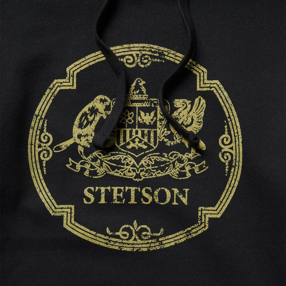 Men Sweaters &amp; Hoodies | Stetson Classic Crest Hooded Sweatshirt Black