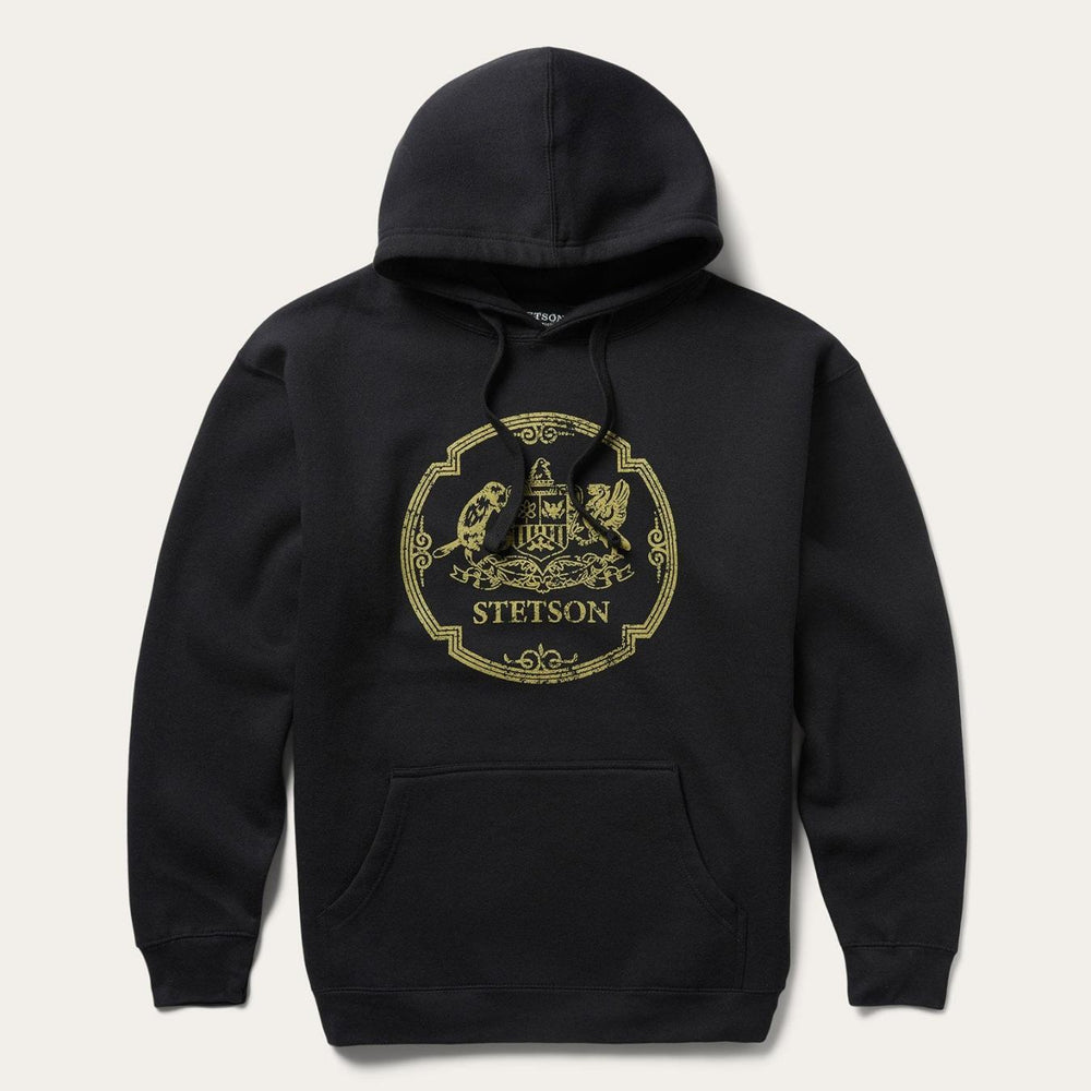 Men Sweaters &amp; Hoodies | Stetson Classic Crest Hooded Sweatshirt Black