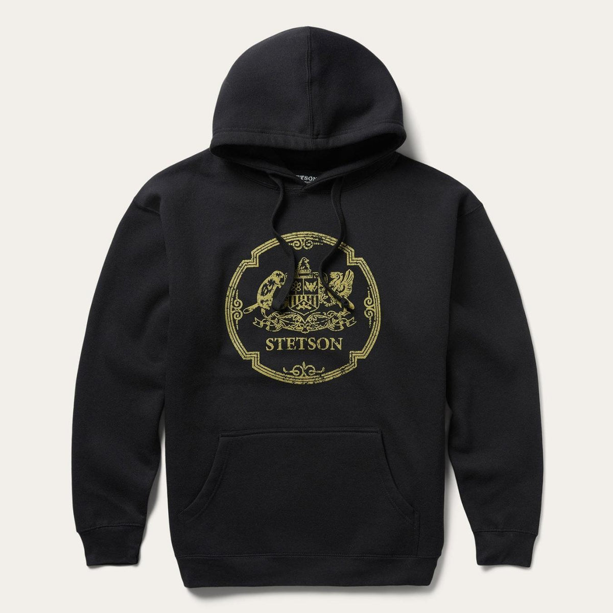 Men Sweaters &amp; Hoodies | Stetson Classic Crest Hooded Sweatshirt Black