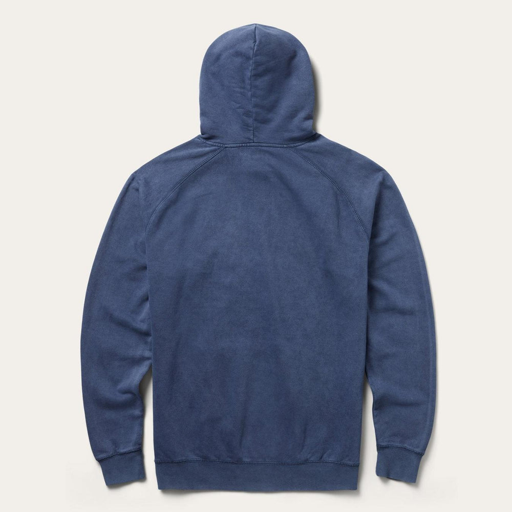 Men Sweaters &amp; Hoodies | Stetson Distressed Logo Hooded Sweatshirt Blue