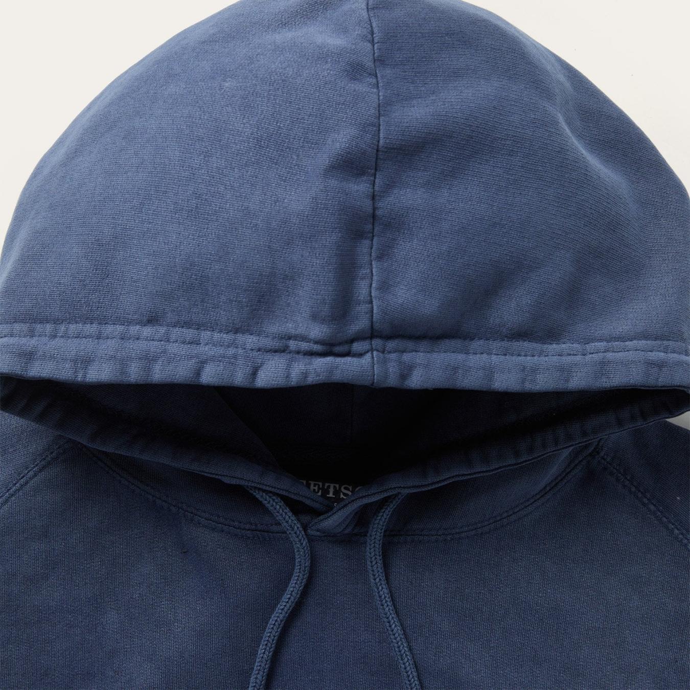 Men Sweaters &amp; Hoodies | Stetson Distressed Logo Hooded Sweatshirt Blue