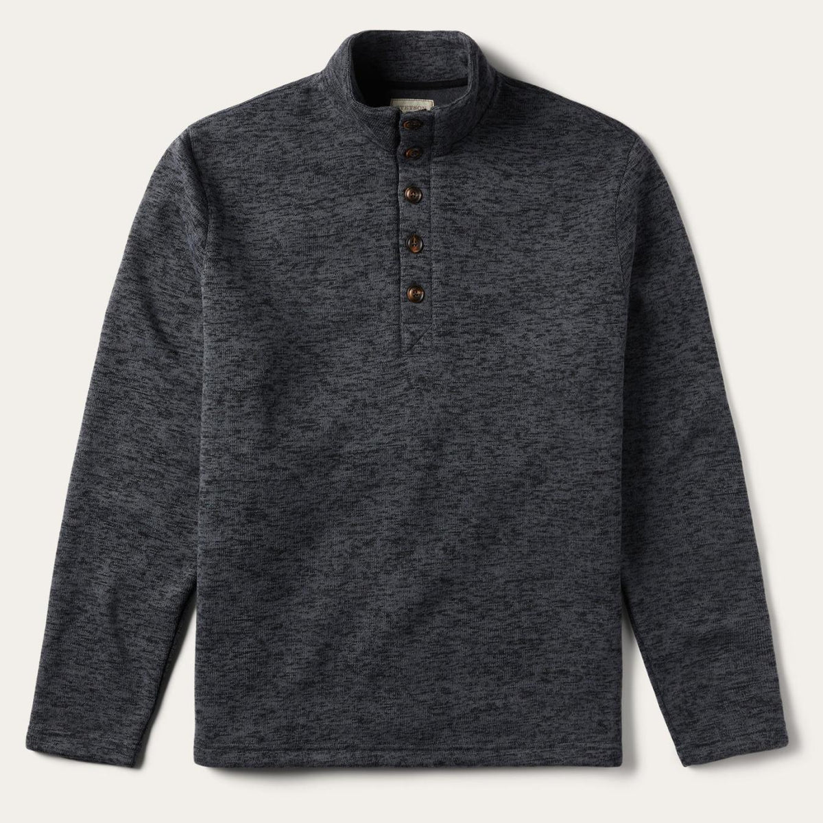 Men Sweaters &amp; Hoodies | Stetson Grey Bonded Knit Sweater Grey