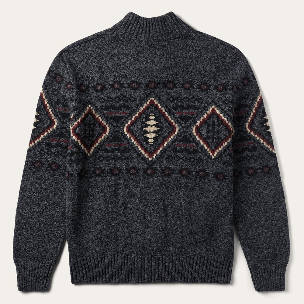 Men Sweaters &amp; Hoodies | Stetson Horizontal Aztec Cardigan Grey
