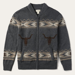 Men Sweaters &amp; Hoodies | Stetson Longhorn Cardigan Grey