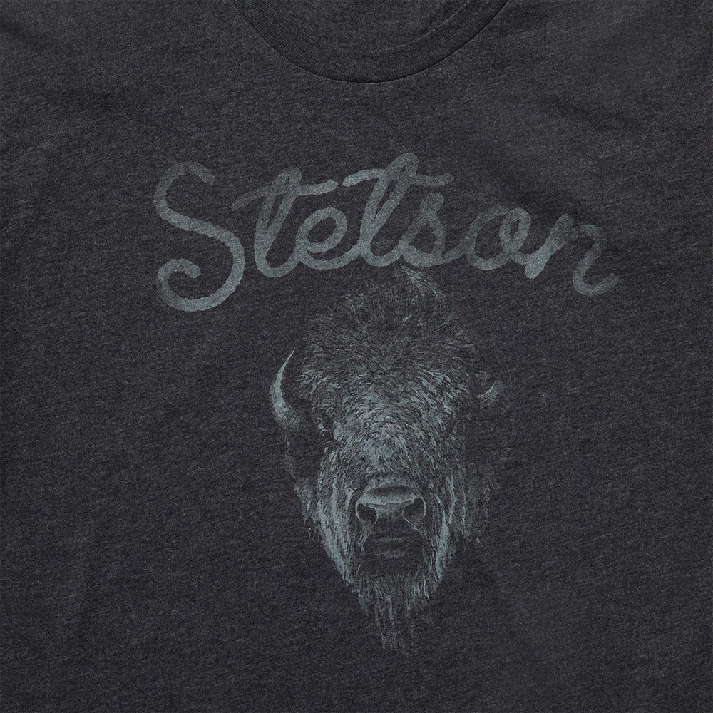 Men Tees | Stetson Bison Spirit Graphic Tee Black
