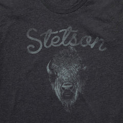 Men Tees | Stetson Bison Spirit Graphic Tee Black