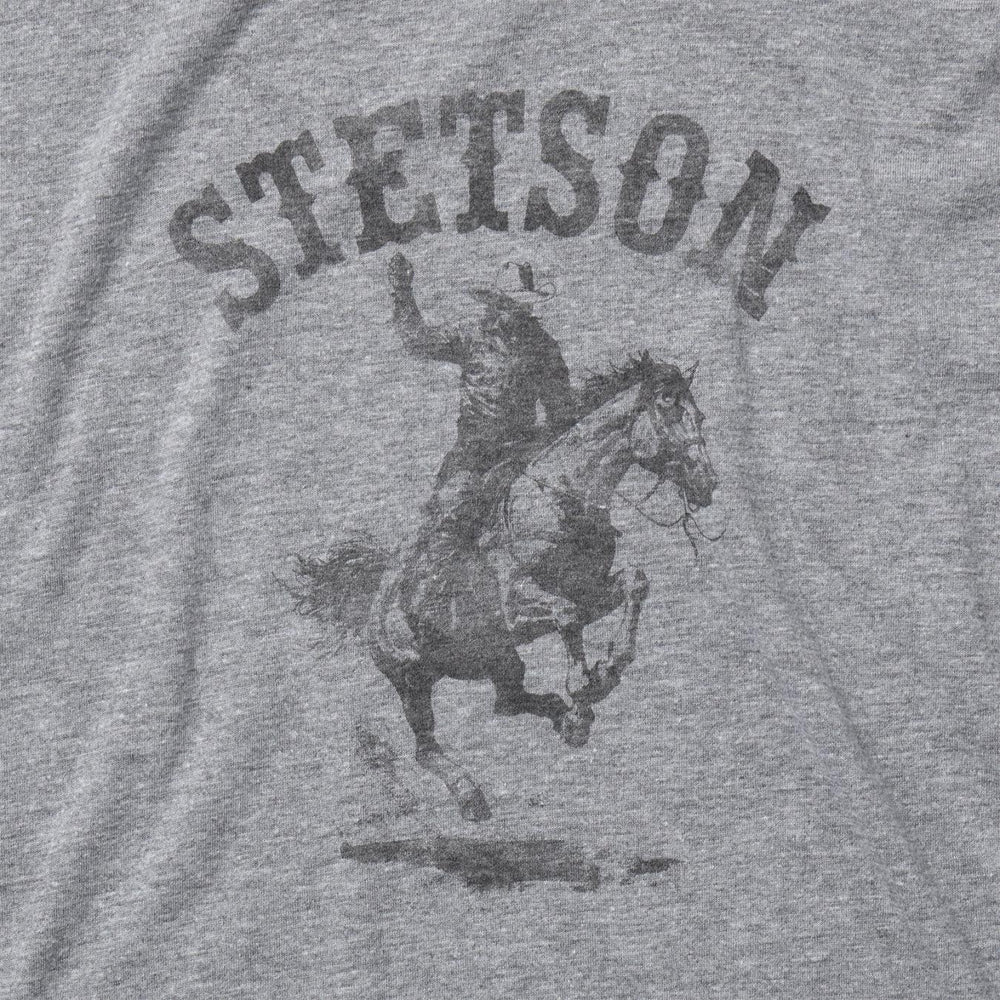 Men Tees | Stetson Bronco Rider Graphic Tee Grey