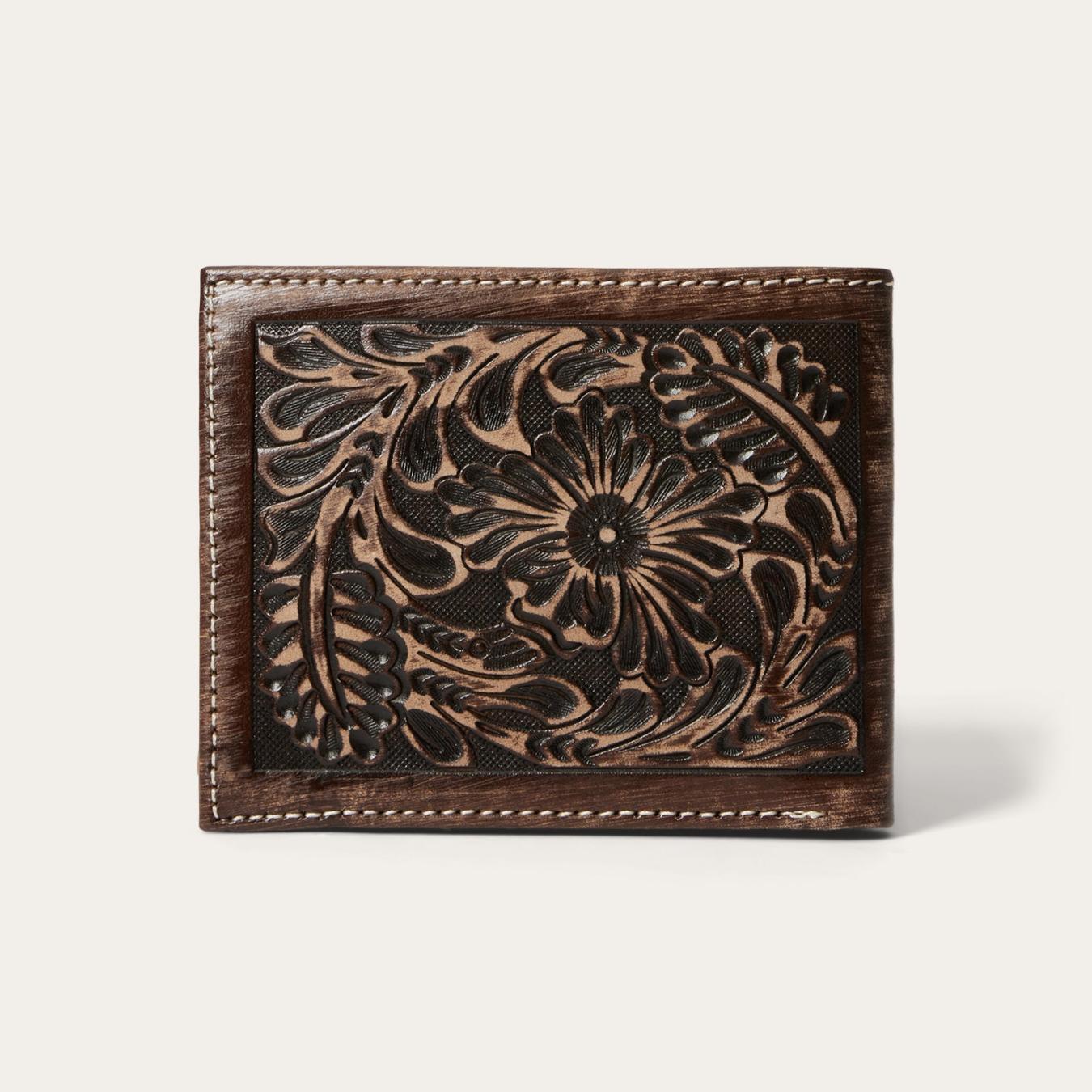 Men Wallets | Stetson Hair-On-Hide Concho Bi-Fold Wallet Vintage Brown