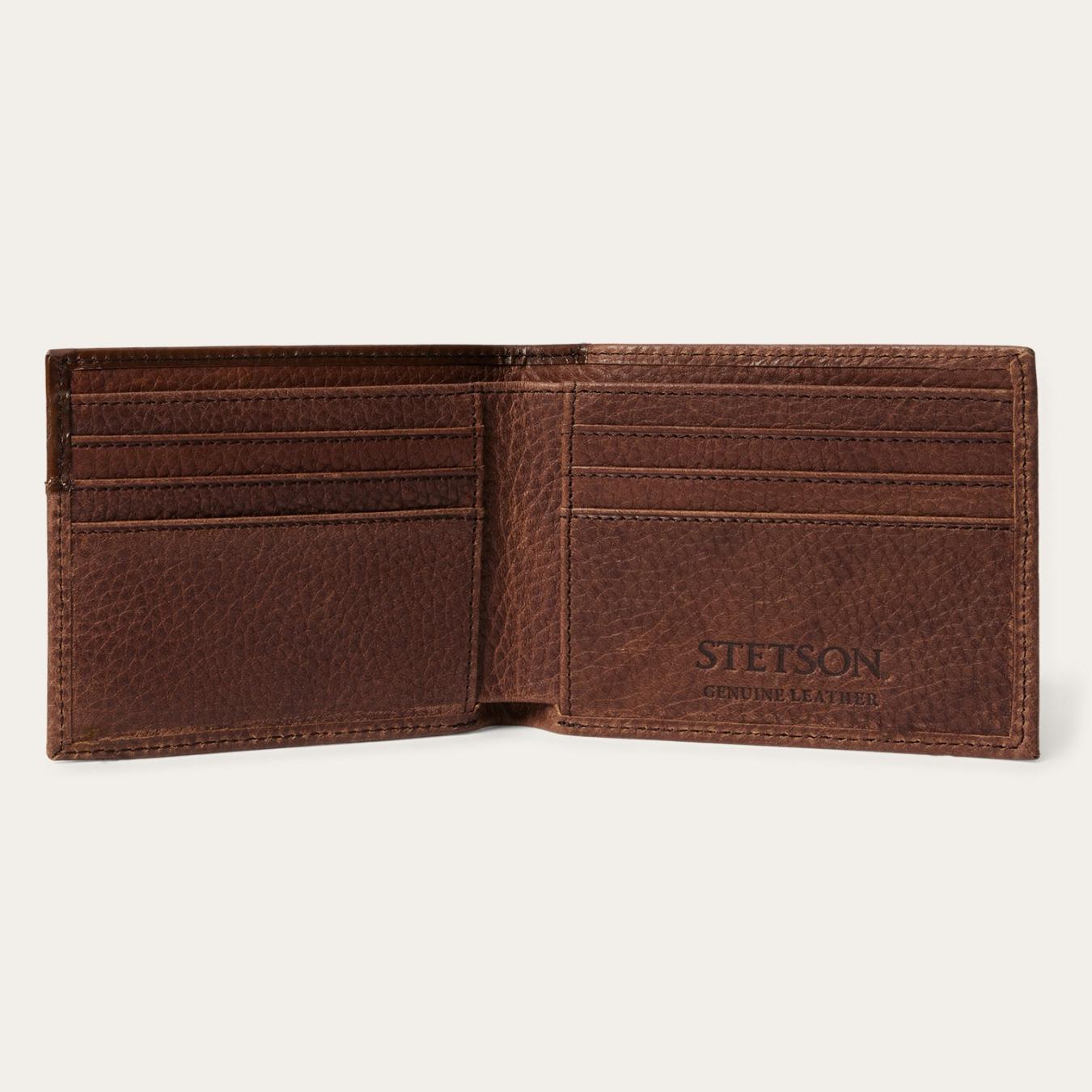 Men Wallets | Stetson Steer Head Bi-Fold Wallet Brown
