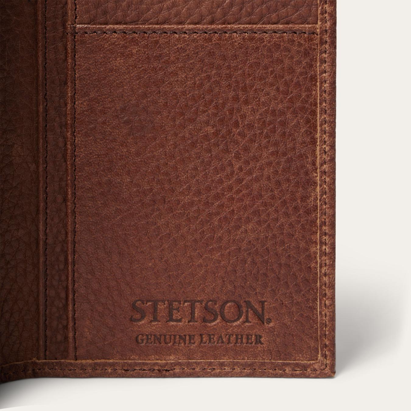 Men Wallets | Stetson Steer Head Checkbook Brown