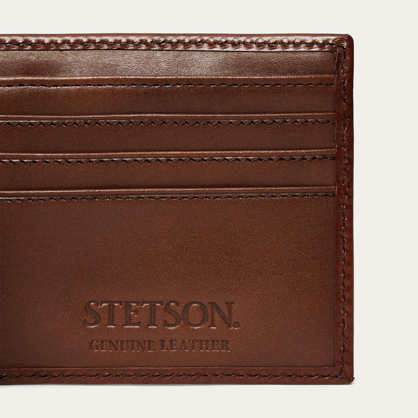 Men Wallets | Stetson Tooled Bi-Fold Wallet Brown