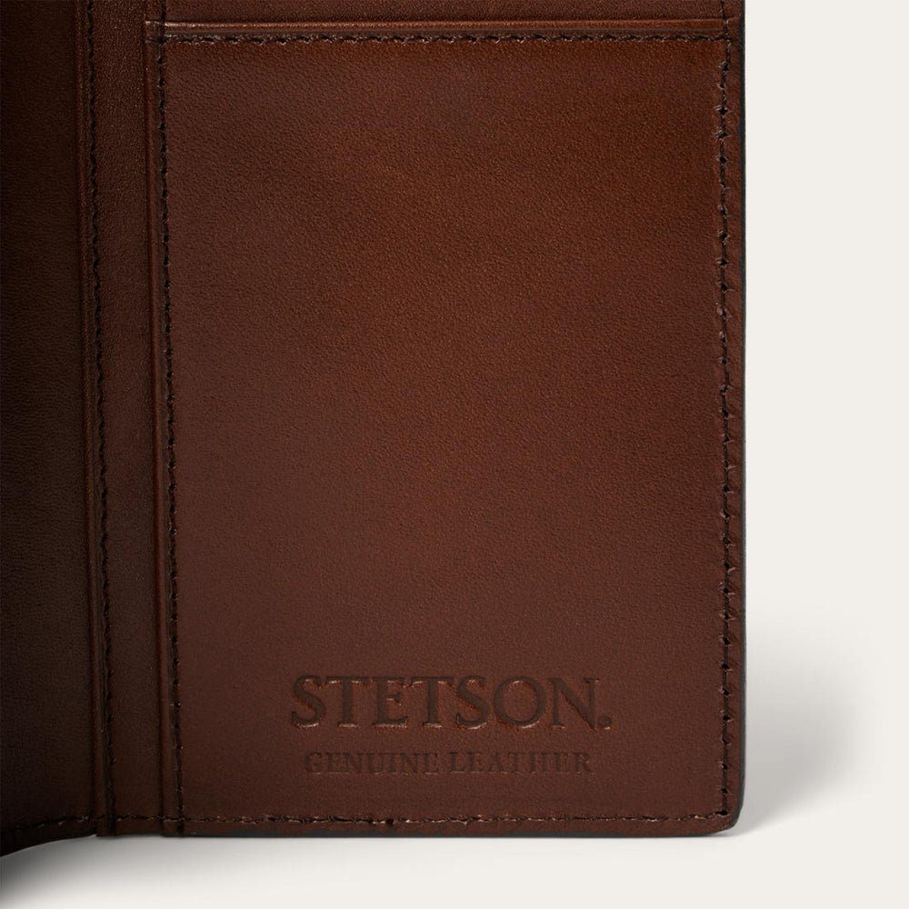 Men Wallets | Stetson Tooled Checkbook Brown