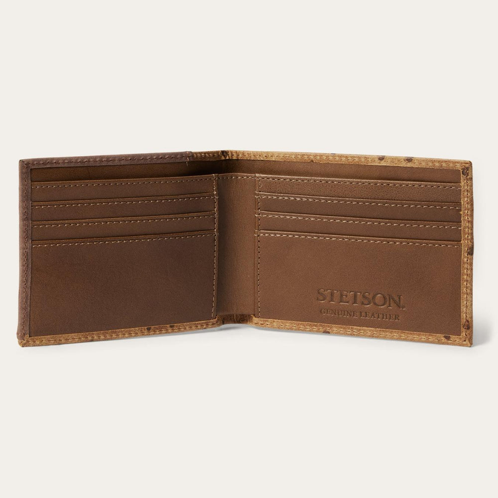 Men Wallets | Stetson Tooled Embossed Croco Bi-Fold Wallet Brown / California Nut