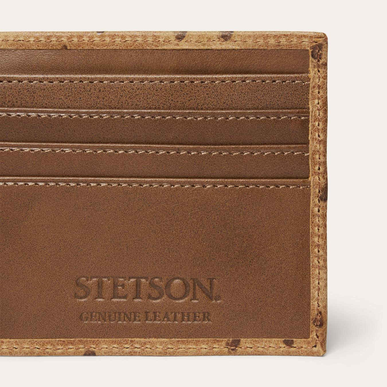 Men Wallets | Stetson Tooled Embossed Croco Bi-Fold Wallet Brown / California Nut