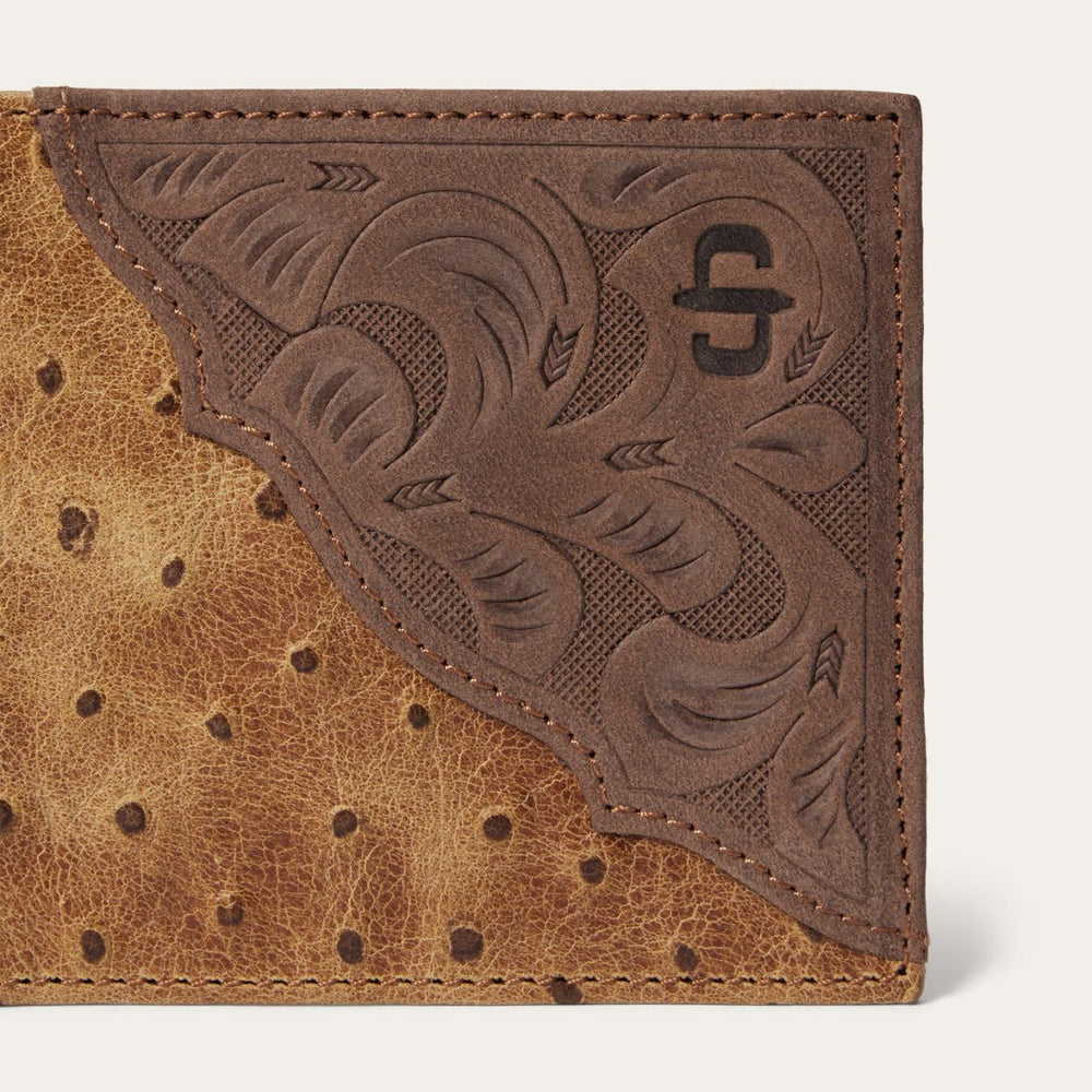 Men Wallets | Stetson Tooled Embossed Croco Bi-Fold Wallet Brown / California Nut