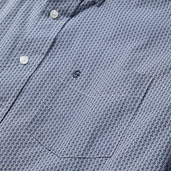 Men Western Shirts | Stetson Blue Deco Geo Print Button Front Shirt Blue