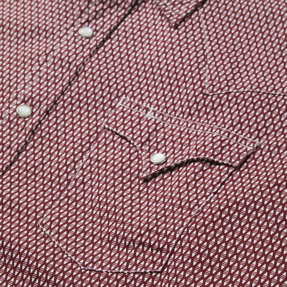 Men Western Shirts | Stetson Broken Diamond Print Western Shirt Red