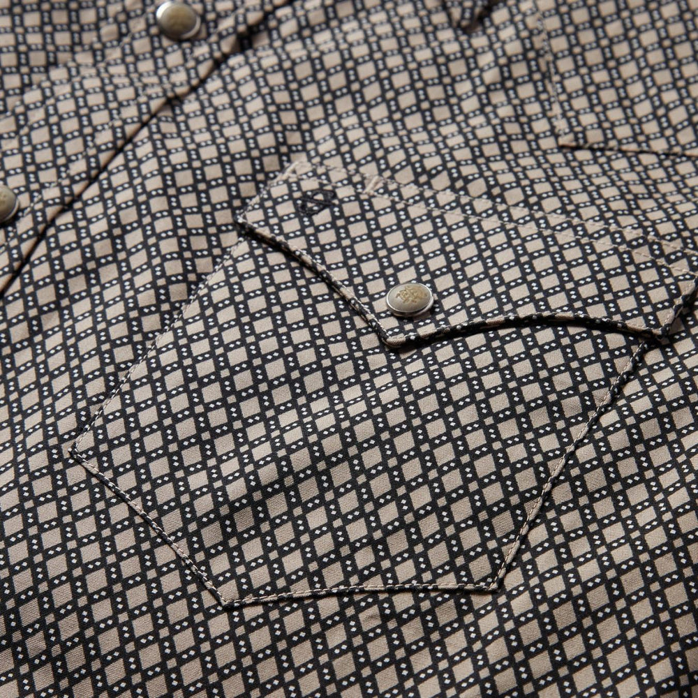 Men Western Shirts | Stetson Brown Diamond Print Western Shirt Brown