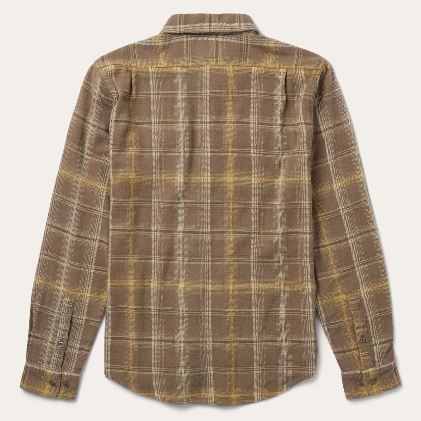 Men Western Shirts | Stetson Brown Flannel Button-Front Shirt Brown