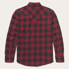 Men Western Shirts | Stetson Brushed Twill Plaid Shirt Black