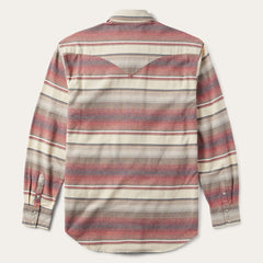 Men Western Shirts | Stetson Brushed Twill Striped Shirt Red