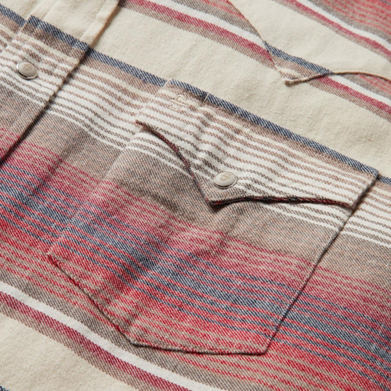 Men Western Shirts | Stetson Brushed Twill Striped Shirt Red