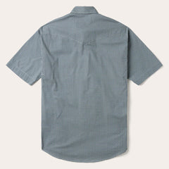 Men Western Shirts | Stetson Circle Diamond Print Short Sleeve Western Shirt Green