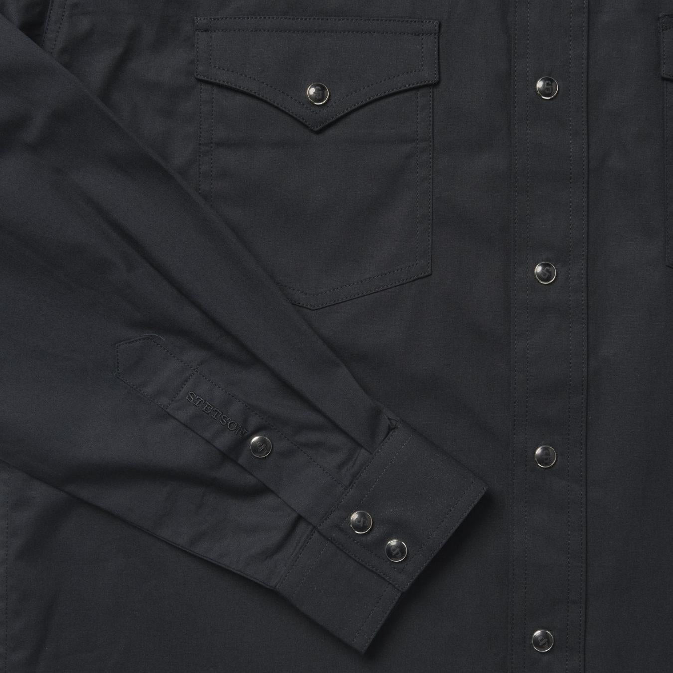 Men Western Shirts | Stetson Classic Western Shirt In Black Black