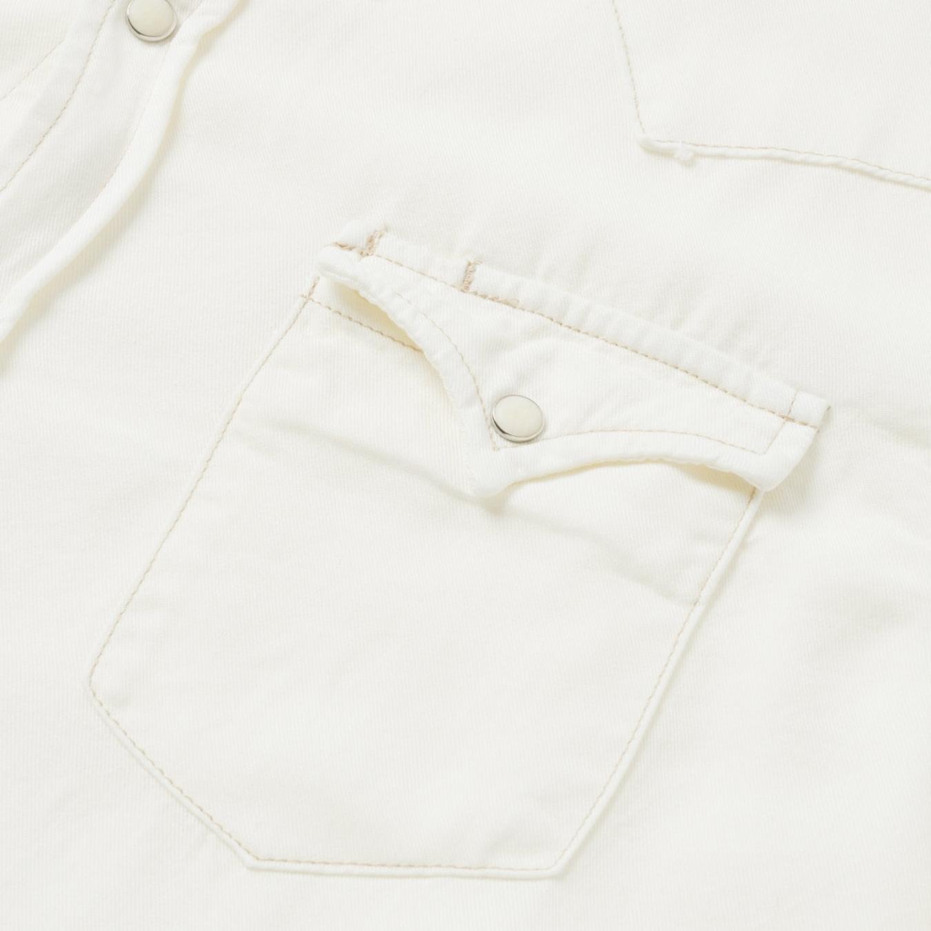 Men Western Shirts | Stetson Cream Twill Shirt White