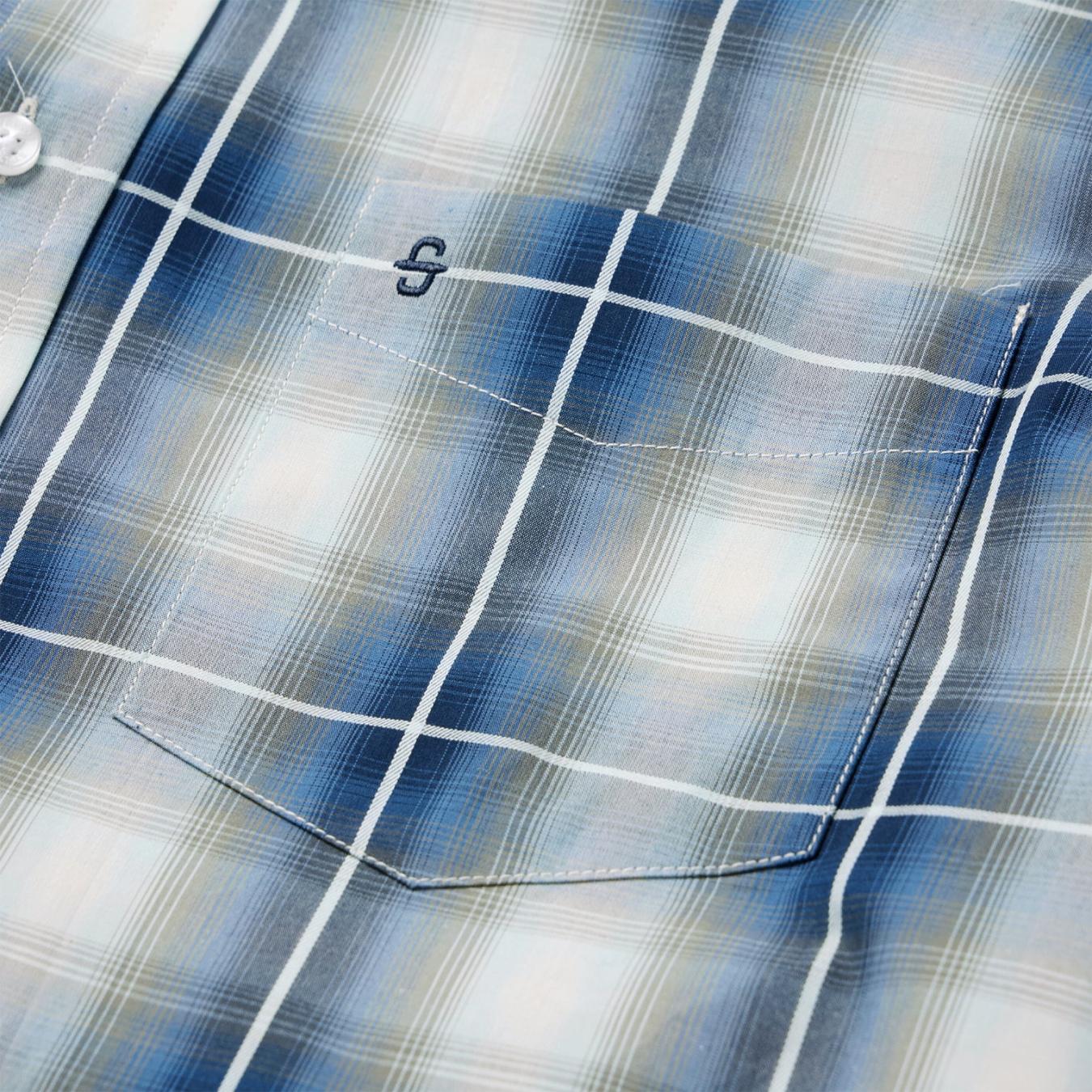 Men Western Shirts | Stetson Crystal Plaid Button Down Shirt Blue