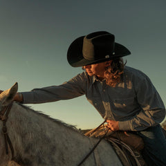 Men Western Shirts | Stetson Diamond Geo Western Shirt Blue
