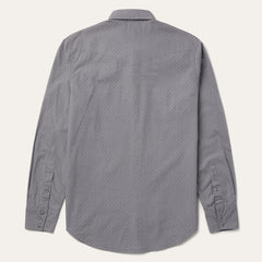 Men Western Shirts | Stetson Diamond Print Western Shirt Grey