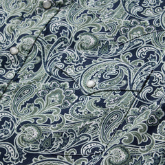 Men Western Shirts | Stetson Greenspring Paisley Print Western Shirt Blue