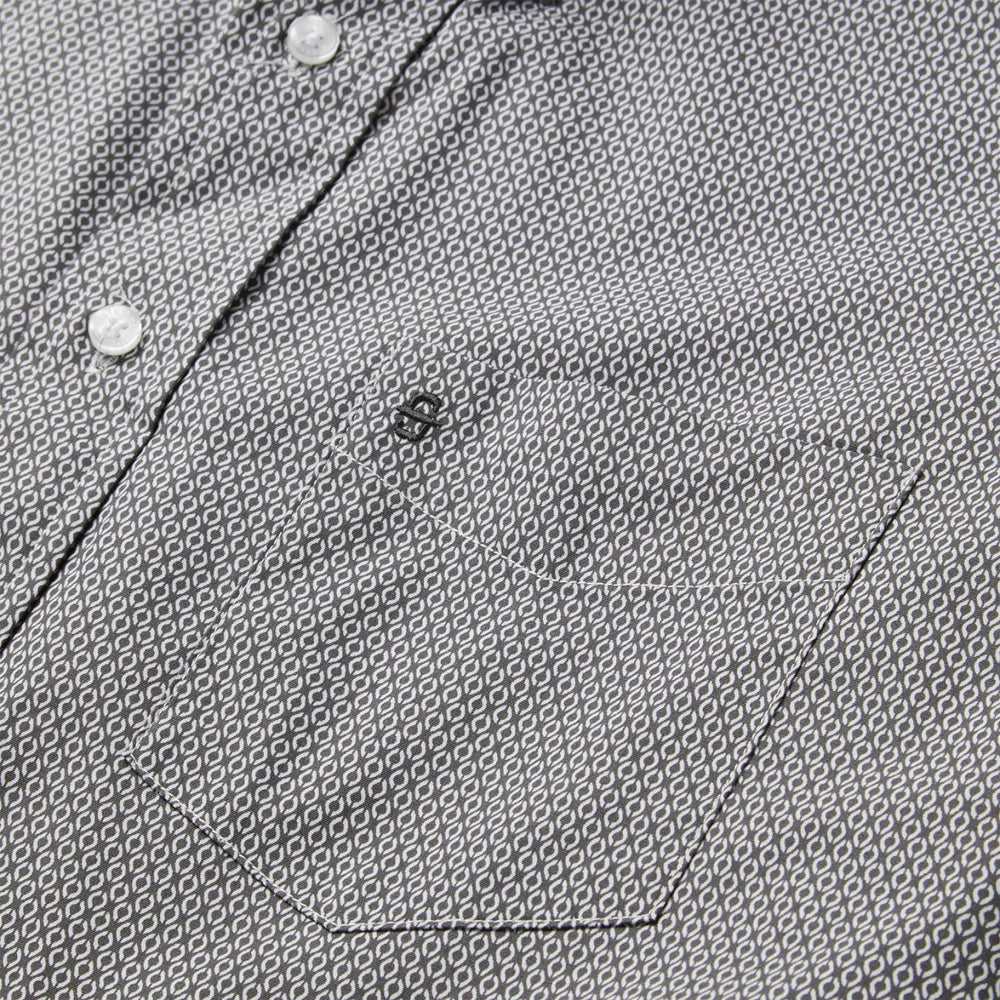 Men Western Shirts | Stetson Grey Geo Print Button Front Shirt Grey