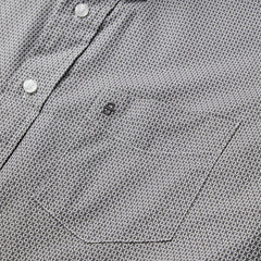 Men Western Shirts | Stetson Grey Geo Print Button Front Shirt Grey