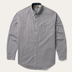 Men Western Shirts | Stetson Grey Geo Print Button Front Shirt Grey
