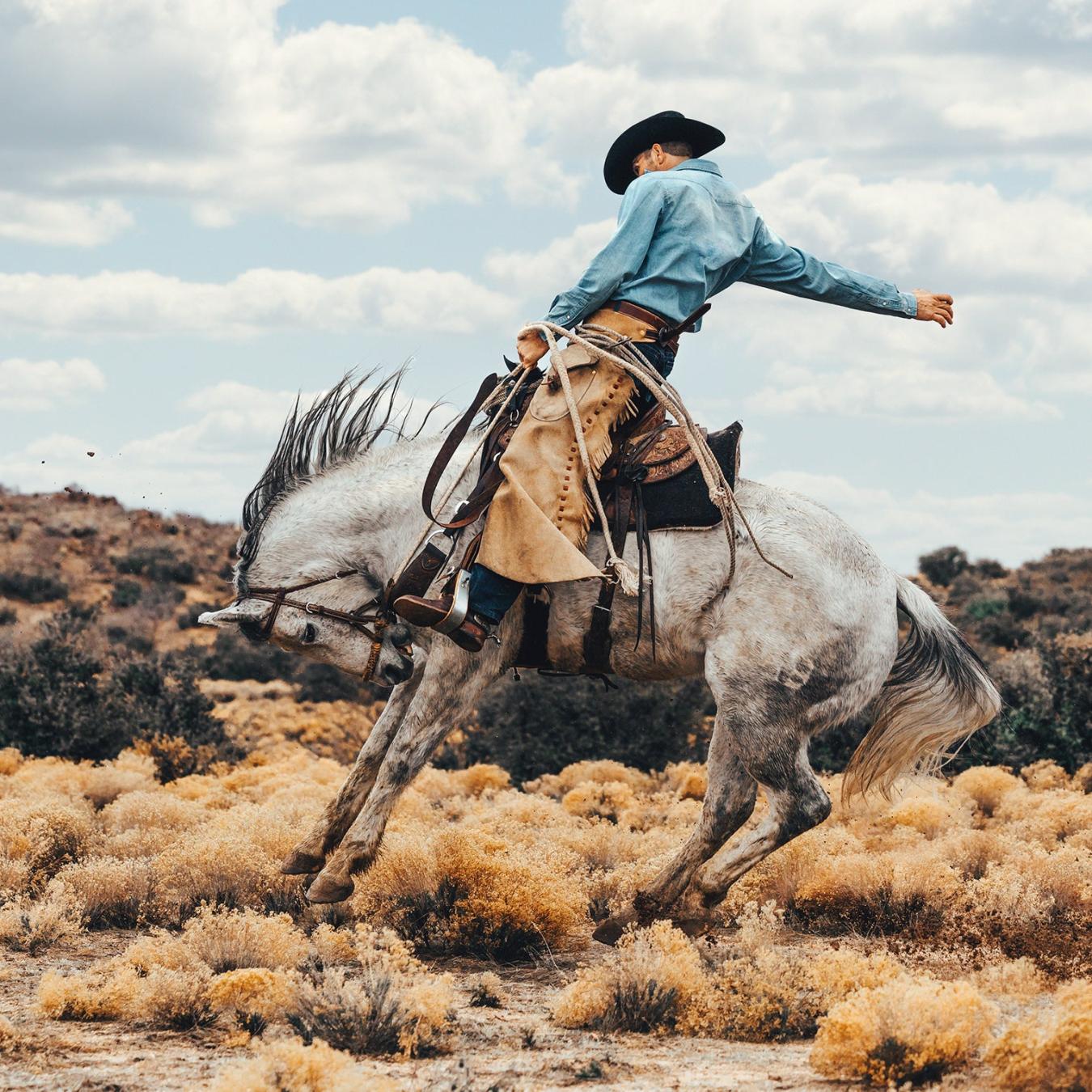 Men Western Shirts | Stetson Long-Sleeved Denim Shirt Blue