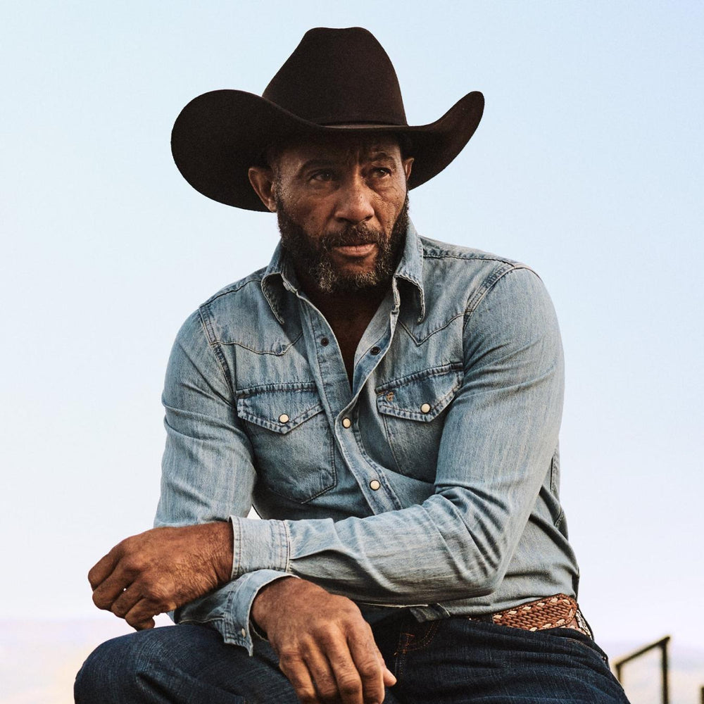 Men Western Shirts | Stetson Long-Sleeved Denim Shirt Blue